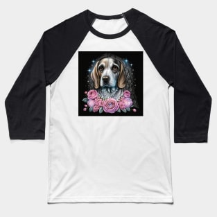 Gothic Beauty Beagle Baseball T-Shirt